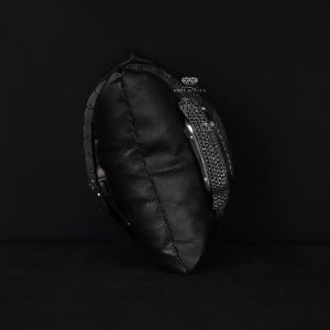 Square Case Iced Bezel Black Moissanite Diamond Watch