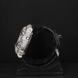 Sport Style Shock Resistant Iced Out Moissanite Diamond Digital Watch
