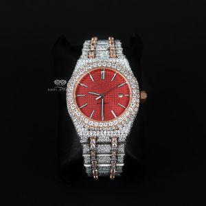 Rose Gold Diamond Automatic Mechanical Quartz Wrist Watch