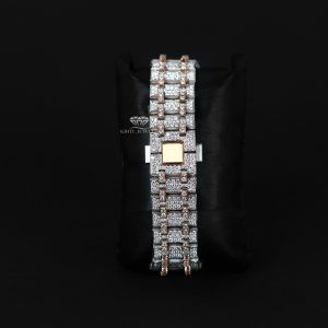 Rose Gold Diamond Automatic Mechanical Quartz Wrist Watch