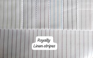 Linen Striped Printed Fabric