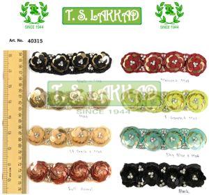 3D Handmade Sequin Floral Badge Patch
