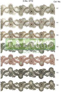 Artistic Floral Wave Cutwork Embroidery Lace Border Trim