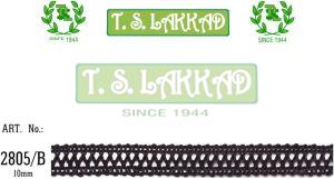 Black Geometric Crochet Border Lace Trim