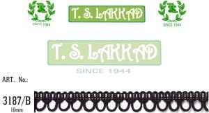 Black Loop Crochet Decorative Border Lace Trim