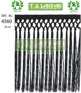Black Macrame Fringe Lace Trim