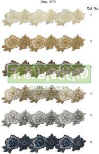 Blooming Floral Embroidery Cutwork Lace Border Trim