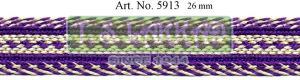 Braided Purple Cream Decorative Trim Lace