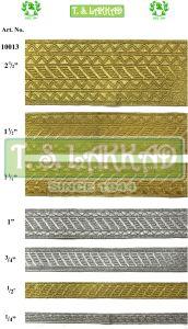 Classic Chevron Weave Metallic Uniform Lace Trim