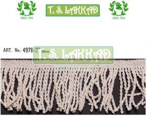 Cream Twisted Fringe Lace Trim