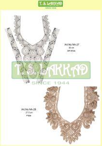 Designer Floral Lace Neckline Patch