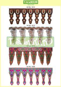 Designer Multicolor Hanging Embroidery Lace