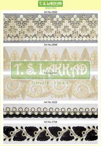 Designer Sequin Embroidery Lace Border Trim