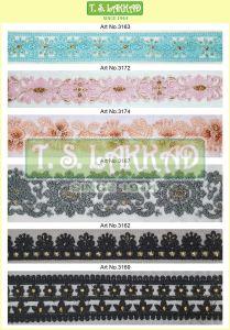 Elegant Floral Embroidered Lace Border Trim