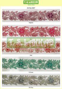 Elegant Floral Embroidered Lace Trim