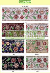 Elegant Floral Embroidery Lace Border Trim