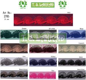 Fan Shape Embroidery Scallop Border Lace Trim