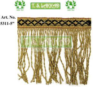 Golden &AMP; Black Fringe Lace Trim