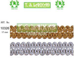 Metallic Chain Pattern Decorative Lace Trim