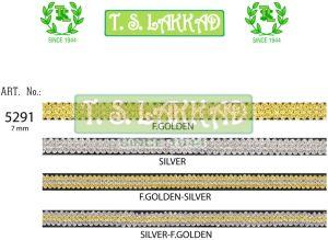 Metallic Loop Pattern Decorative Lace Trim