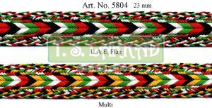 Multi Color Chevron Braided Border Lace Trim