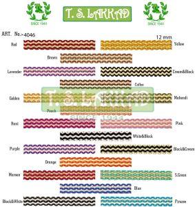 Multicolor Braided Wave Pattern Lace Trim