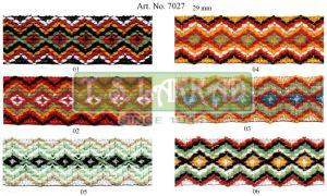 Multicolor Chevron Woolen Lace Trim