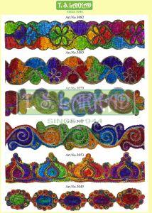 Multicolor Ethnic Embroidery Lace Border Trim