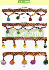 Multicolor POM POM Beaded Tassel Fringe Decorative Lace Trim