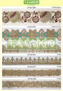 Premium Matte Finish Embroidered Lace Border Trim