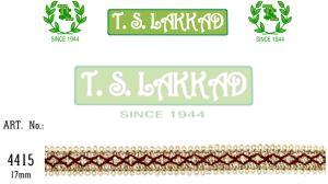 Red Diamond Pattern Designer Lace Trim
