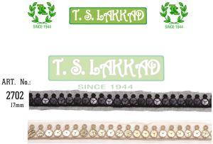 Sequin Round Motif Embroidery Border Lace Trim