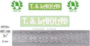 Silver Woven Floral Border Lace Trim