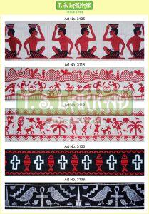 Tribal Figure Embroidery Lace Border Trim