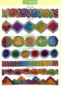 Vibrant Multicolor Embroidered Lace Border Trim