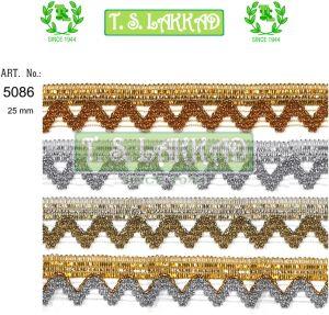 Zigzag Wave Metallic Decorative Lace Trim