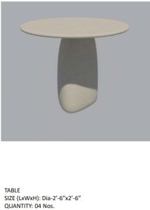 Round Table in Marble Finish