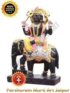 Hand Carved Hathi Sawari Shanidev Murti