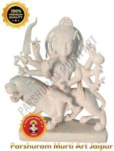 White Marble Durga Mata Murti