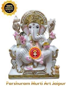 White Marble Ganesh Murti