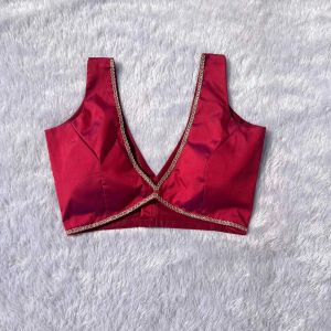 Alia Cut Deep V-Neck Sleeveless Blouse