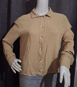 Light Brown Casual Ladies Shirt