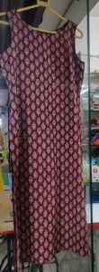 Maroon Designer Sleeveless Kurti