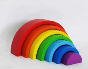 Wodden Rainbow Stacker Toy