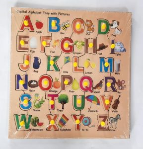 Wooden Abcd Knob Puzzle