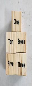 Wooden Educational Cubes Block