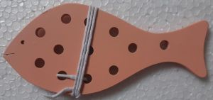 Wooden Fish Lacing Toy