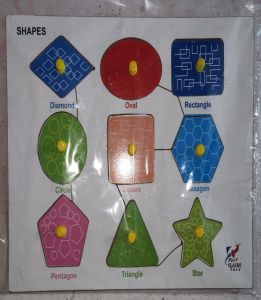 Wooden Knob Shape Puzzle