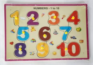 Wooden Number Puzzle With Knob