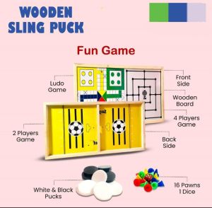Wooden Sling Puck Fun Game